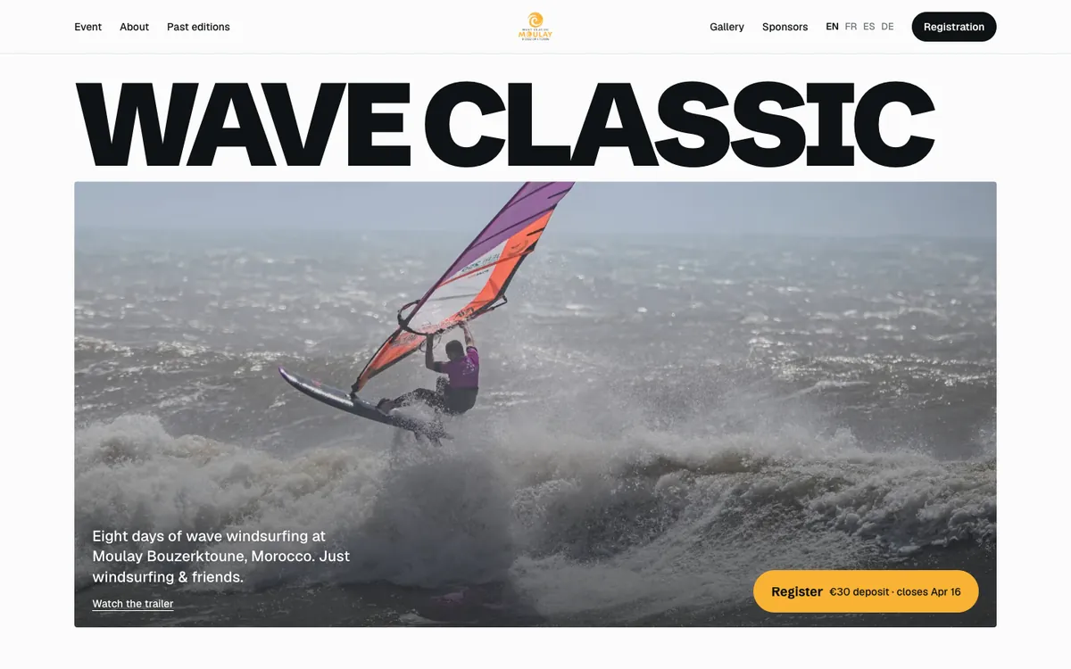 Portada de la web de Wave Classic Moulay Bouzerktoune